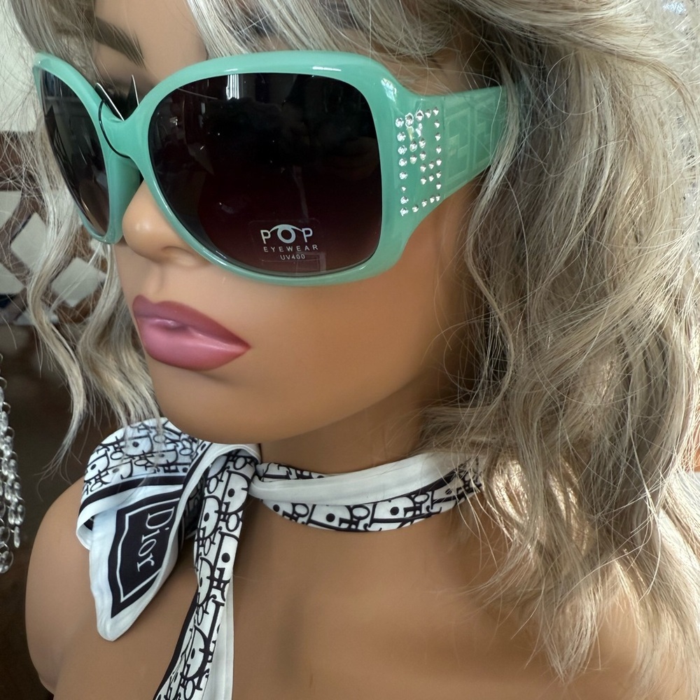 Pop Eyewear Geometric Embellished Sunglasses